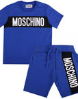 Moschino Boys T-shirt And Shorts Set Blue