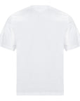 Lanvin Mens Curb Logo Appliquéd Cotton T-shirt White