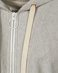 Maison Margiela Plain Grey Zipped Hoodie Grey