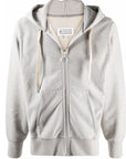 Maison Margiela Plain Grey Zipped Hoodie Grey