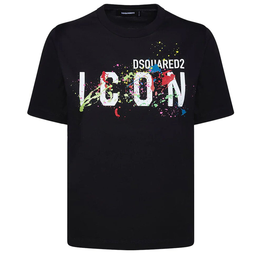 Dsquared2 Mens Icon Splash Cool T-shirt Black