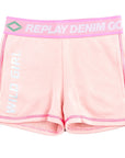 Replay Girls Wild Logo Shorts Pink