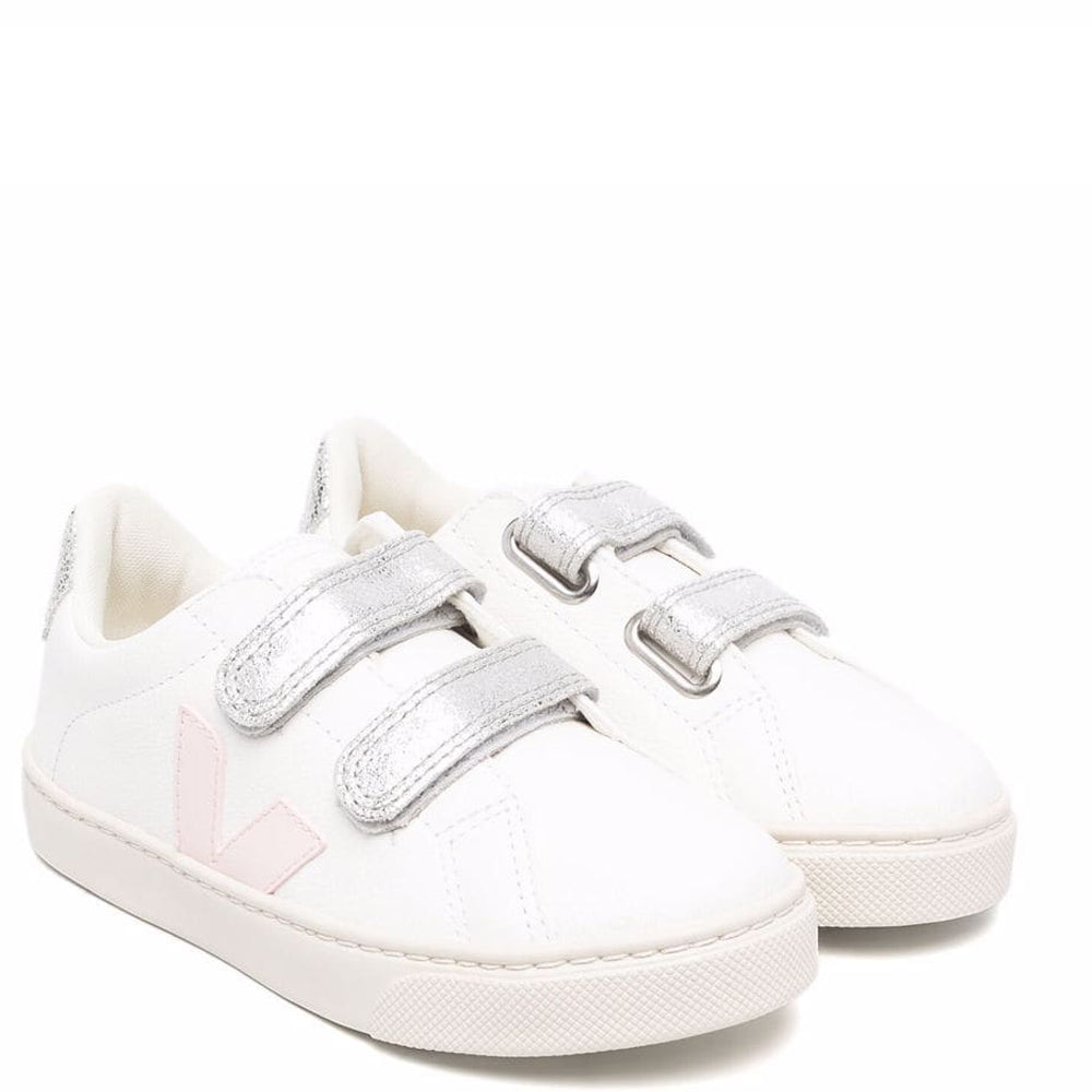 Veja Baby Girls Explar Chromefree Leather Sneakers White