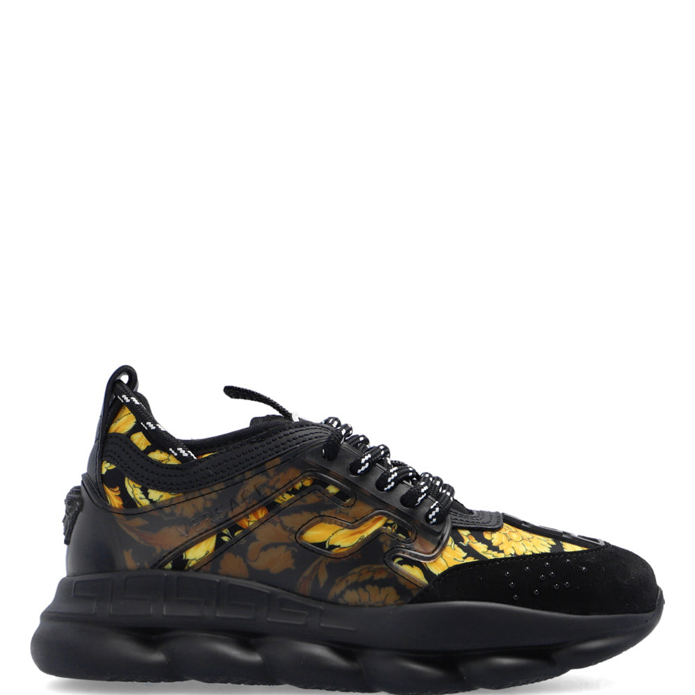 Versace Unisex Barocco Chain Reaction Sneakers Black