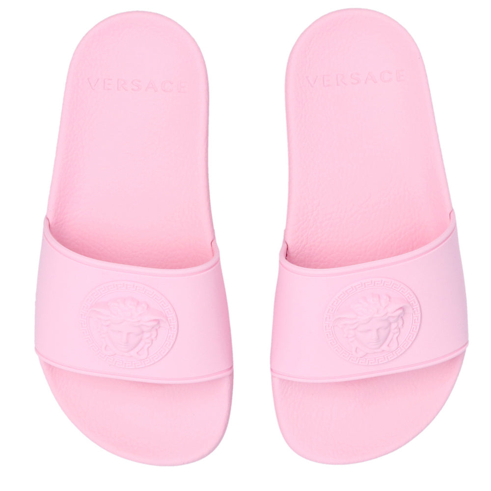 Versace Girls Medusa Head Slider Pink