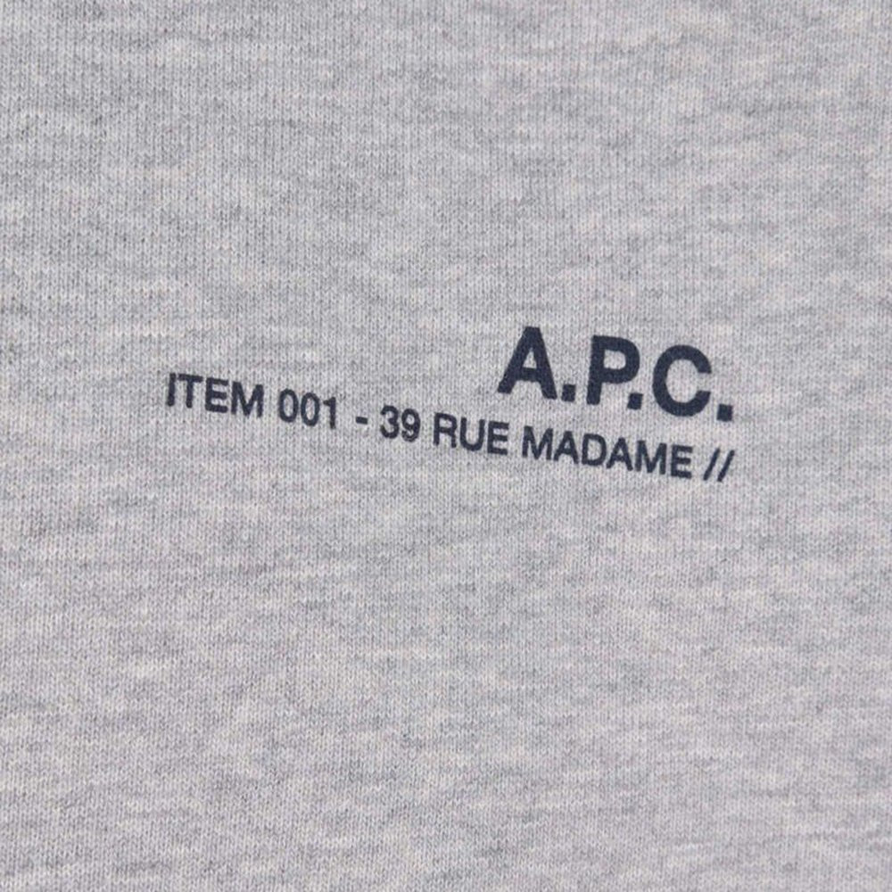 A.p.c Mens Item Logo Hoodie Grey - A.p.cHoodies