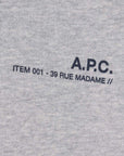 A.p.c Mens Item Logo Hoodie Grey - A.p.cHoodies