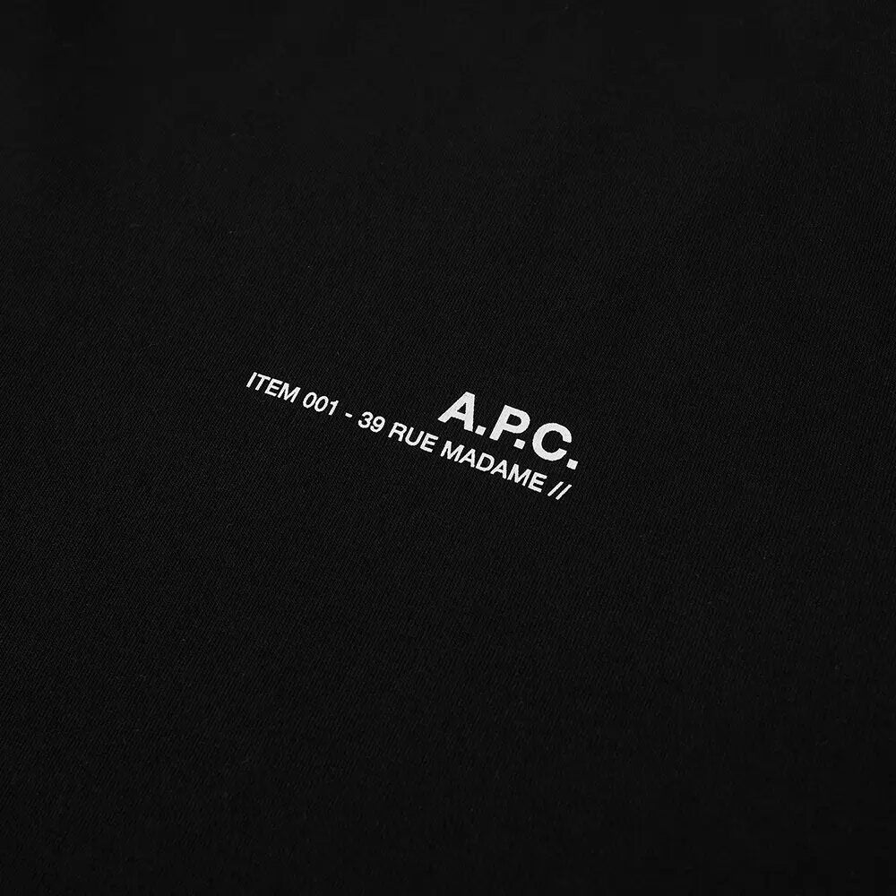 A.P.C Men&#39;s Item Logo T-shirt Black - A.p.cT-Shirts