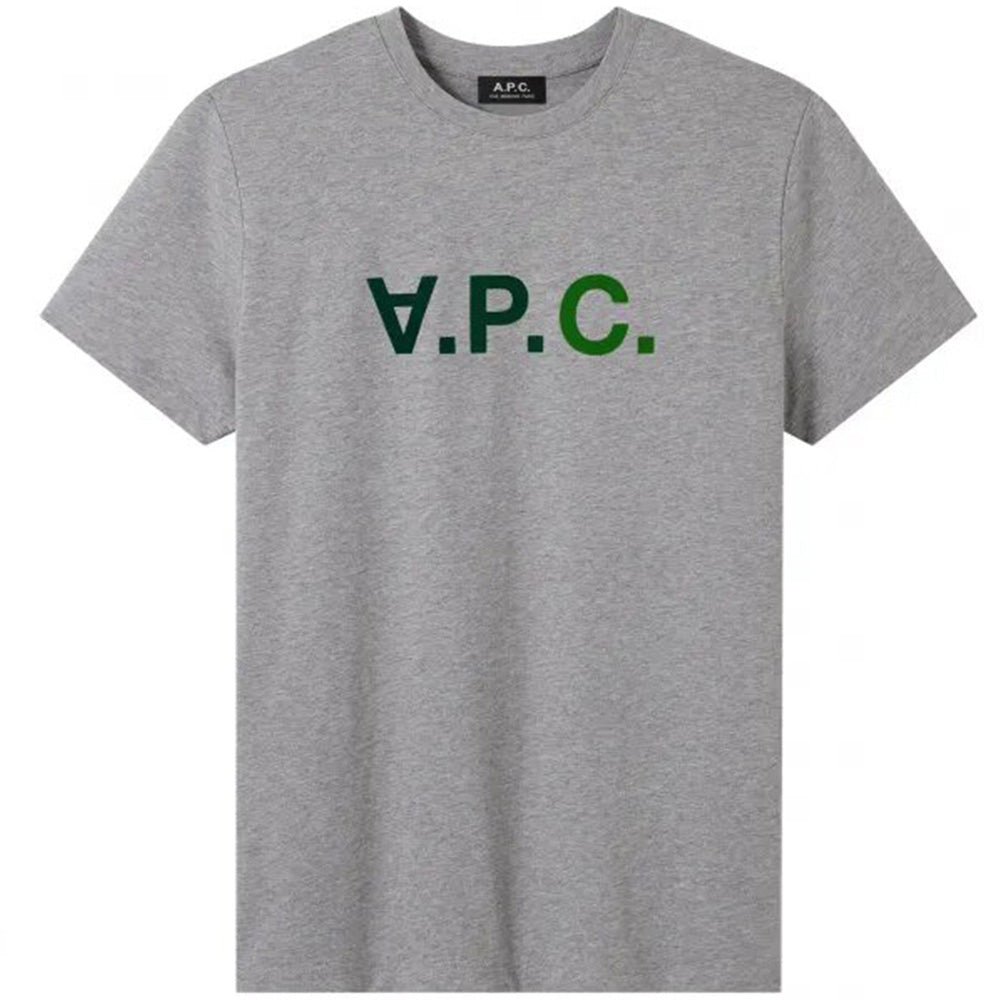 A.p.c Mens Vpc Logo T-shirt Grey - A.p.cT-shirts