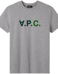 A.p.c Mens Vpc Logo T-shirt Grey - A.p.cT-shirts