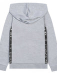 Balmain Boys Logo Print Zipped Hoodie Grey - Balmain KidsHoodies