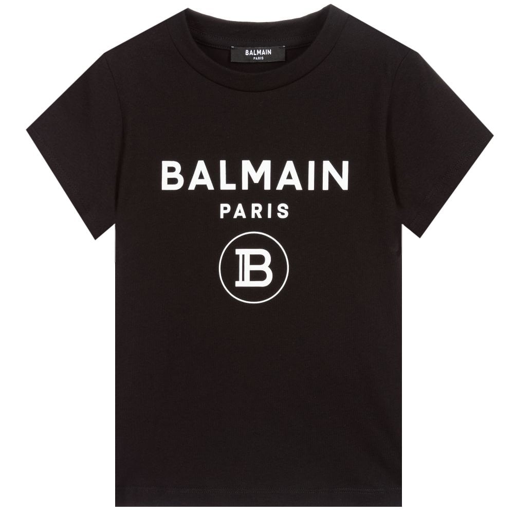 Balmain Boys Logo T-shirt Black - Balmain KidsT-shirts