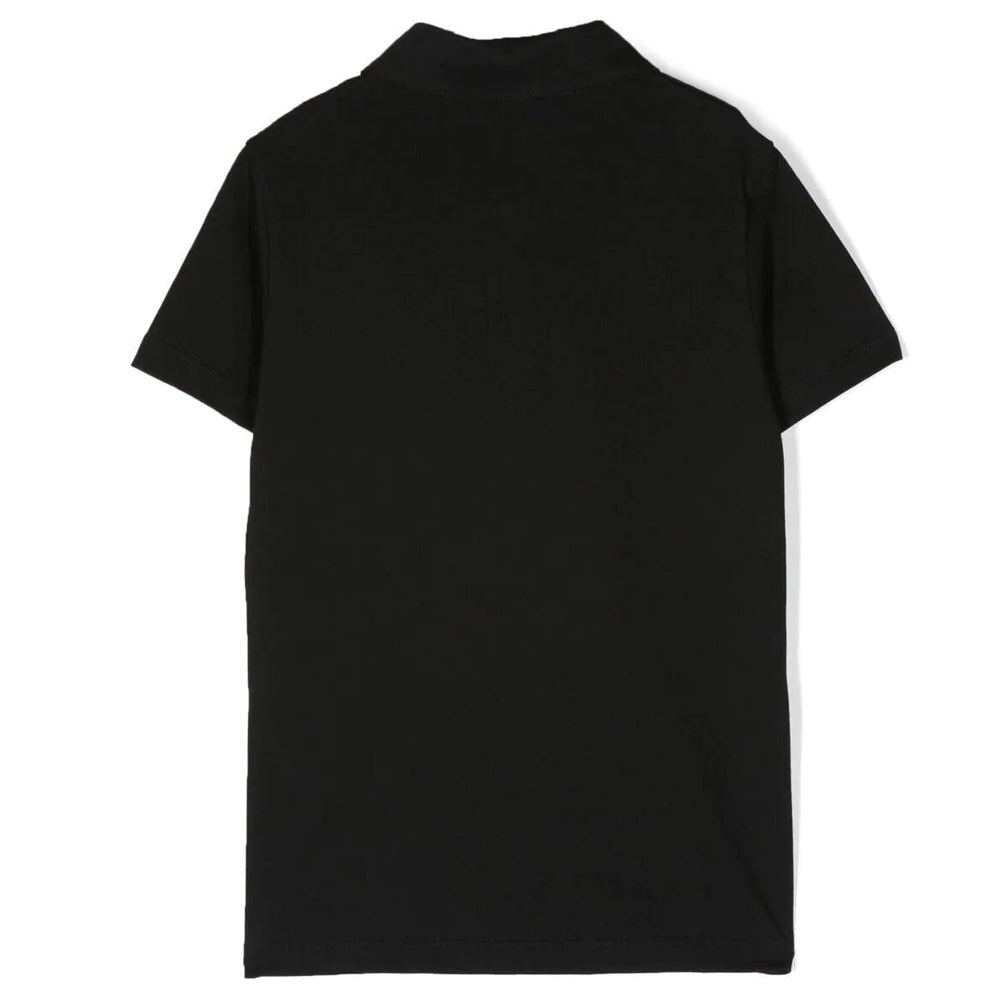 Balmain Boys Tape Logo Polo Black - Balmain KidsPolos