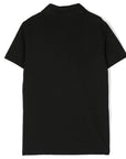 Balmain Boys Tape Logo Polo Black - Balmain KidsPolos