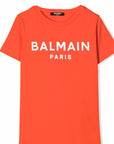 Balmain Classic Logo T-shirt Orange - Balmain KidsT-shirts