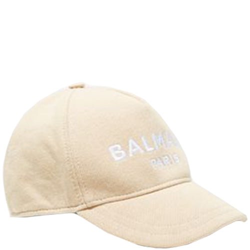 Balmain Cotton Logo Cap Beige - Balmain KidsCaps