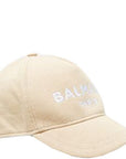 Balmain Cotton Logo Cap Beige - Balmain KidsCaps