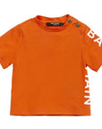 Balmain Cotton T-shirt Orange - Balmain KidsT-shirts