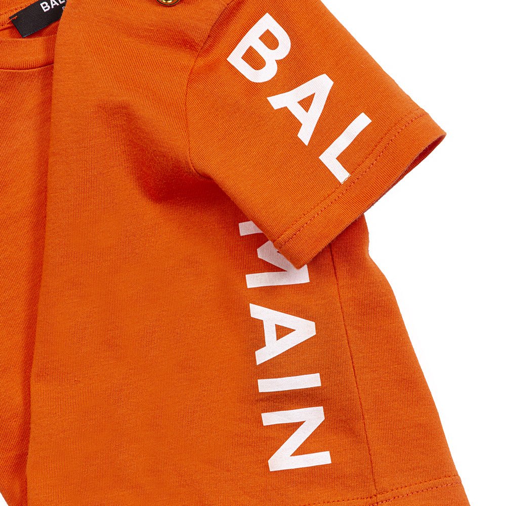 Balmain Cotton T-shirt Orange - Balmain KidsT-shirts