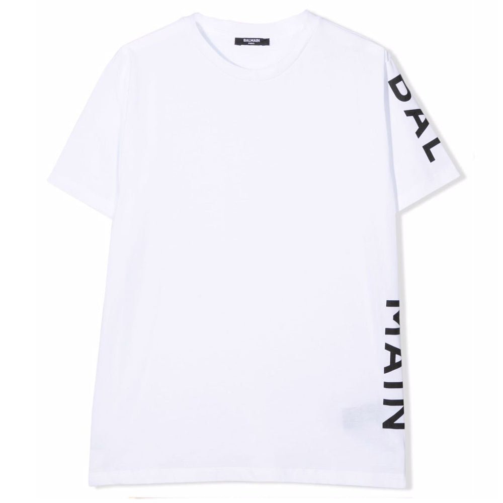 Balmain Cotton T-shirt White - Balmain KidsT-shirts