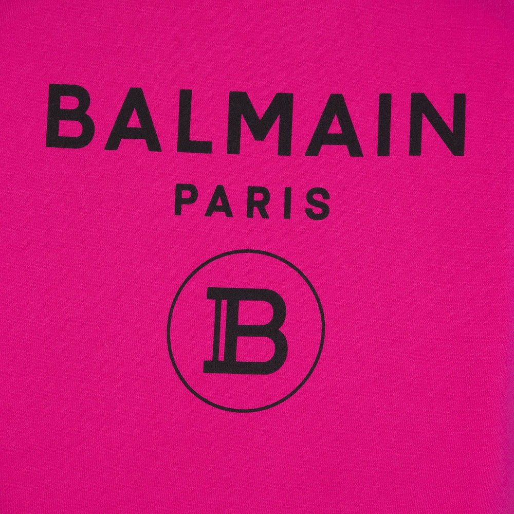 Balmain Girls Logo Sweater Pink - Balmain KidsSweaters