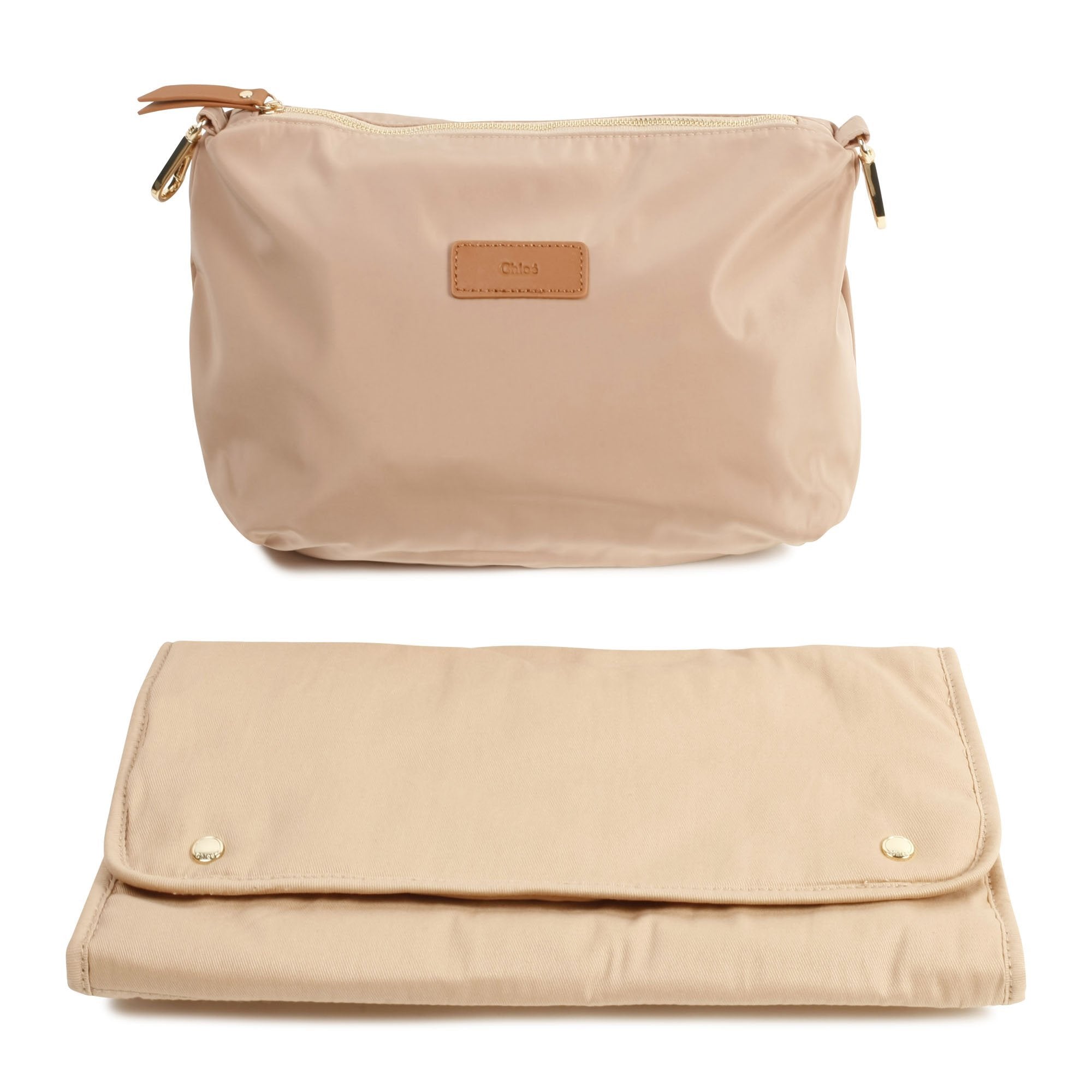 Chloe Womens Baby Changing Bag Beige