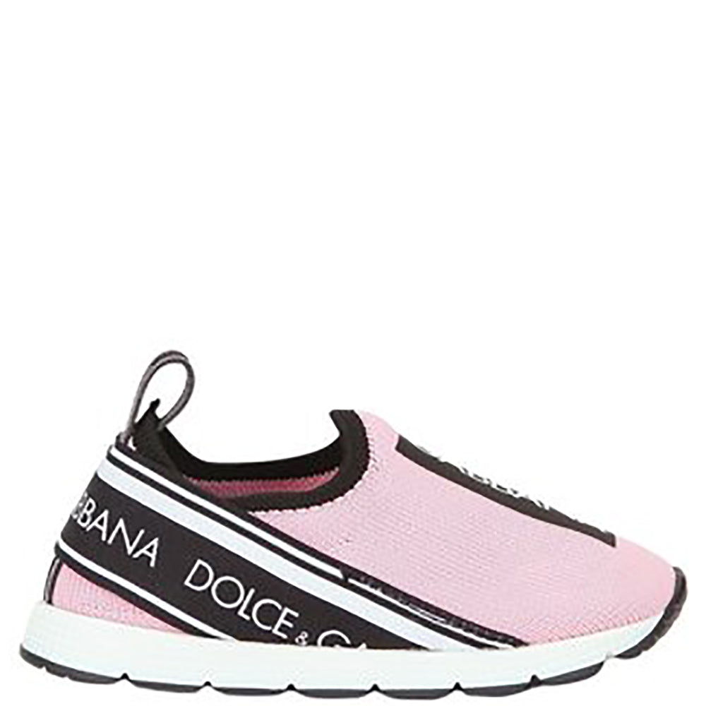 Dolce &amp; Gabbana Baby Logo Slip Ons Pink