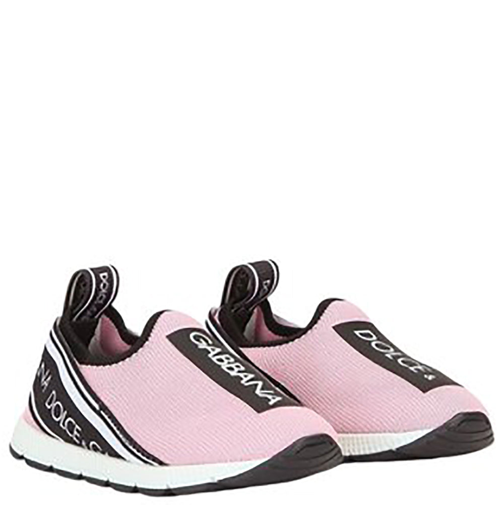 Dolce &amp; Gabbana Baby Logo Slip Ons Pink