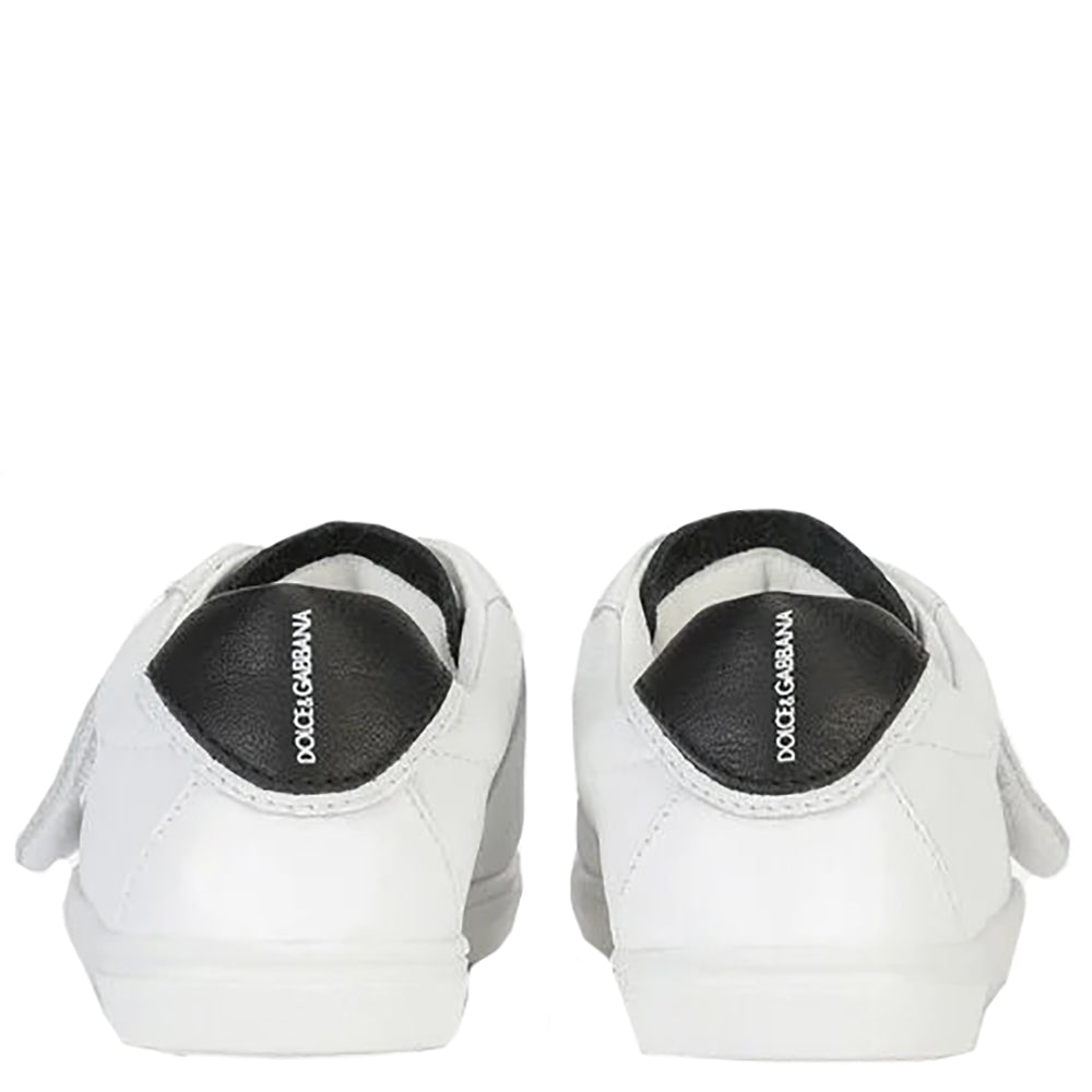 Dolce &amp; Gabbana Boys Strap Trainers White