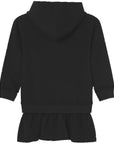 Moschino Girls Milano Hooded Black Dress Black