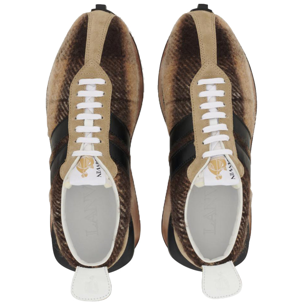 Lanvin Mens Bumper Sneakers Brown