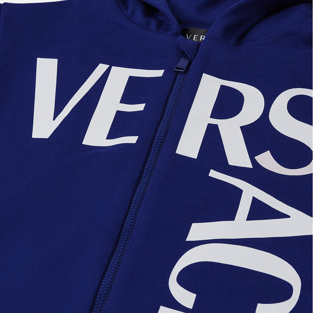 Versace - Boys Blue Logo Hoodie