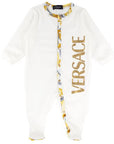 Versace - Baby White/Gold Unisex Babygrow