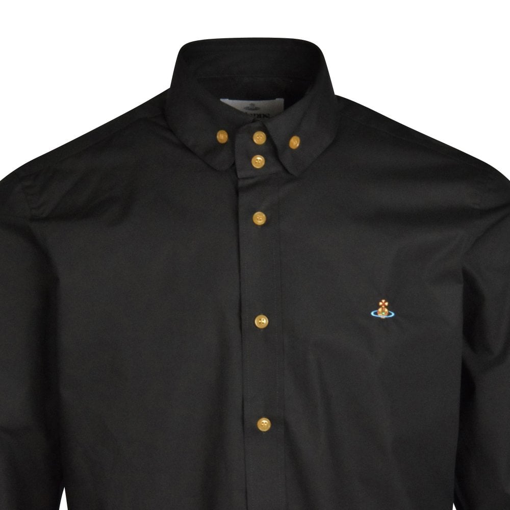 Vivienne Westwood Men's 2 Button Krall Shirt Black — Maison Threads